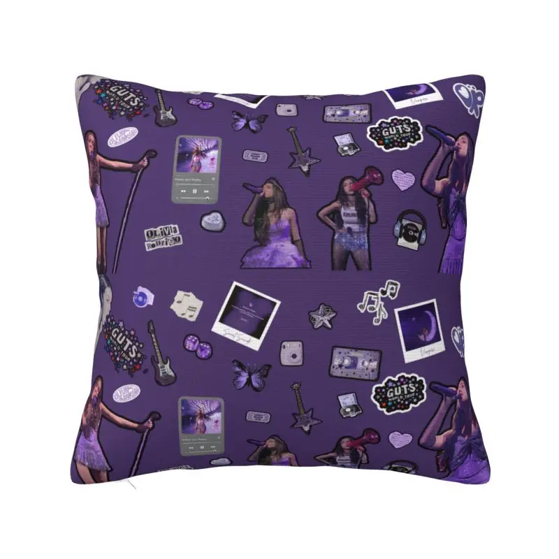 Custom Fashion O-Olivia And R-Rodrigo Throw Pillow Case Decoration Square Cushion Cover Pillowcover for Sofa