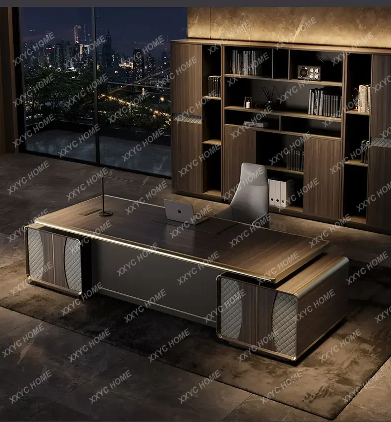 Luxury boss table file cabinet Computer desk office desks and workstations Tables pliante study Room desks