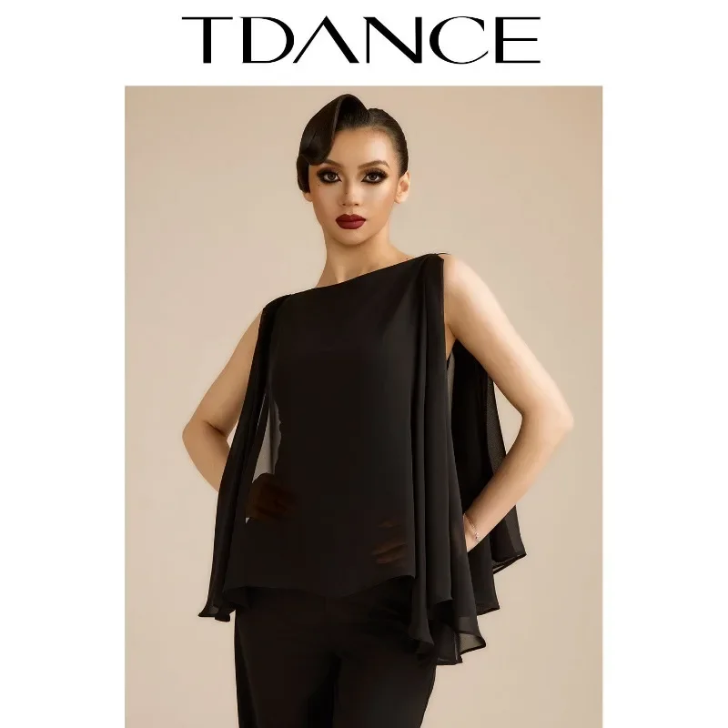 Customized TDANCE Modern Practice Dress [Front and Rear Floating Piece Jumpsuit] Teacher's Elegant Female JM-318 for Daily Class