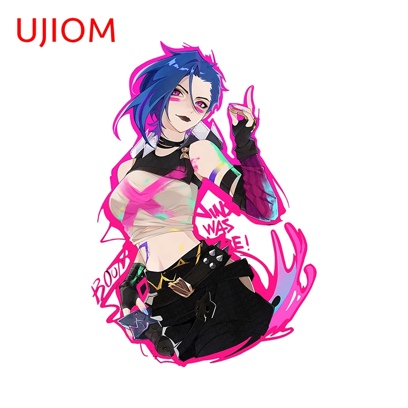 UJIOM For Arcane Jinx League Of Legends Cool Wall Stickers Sexy Cartoon Girl Graffiti Decals Scratch-Proof Aesthetic Room