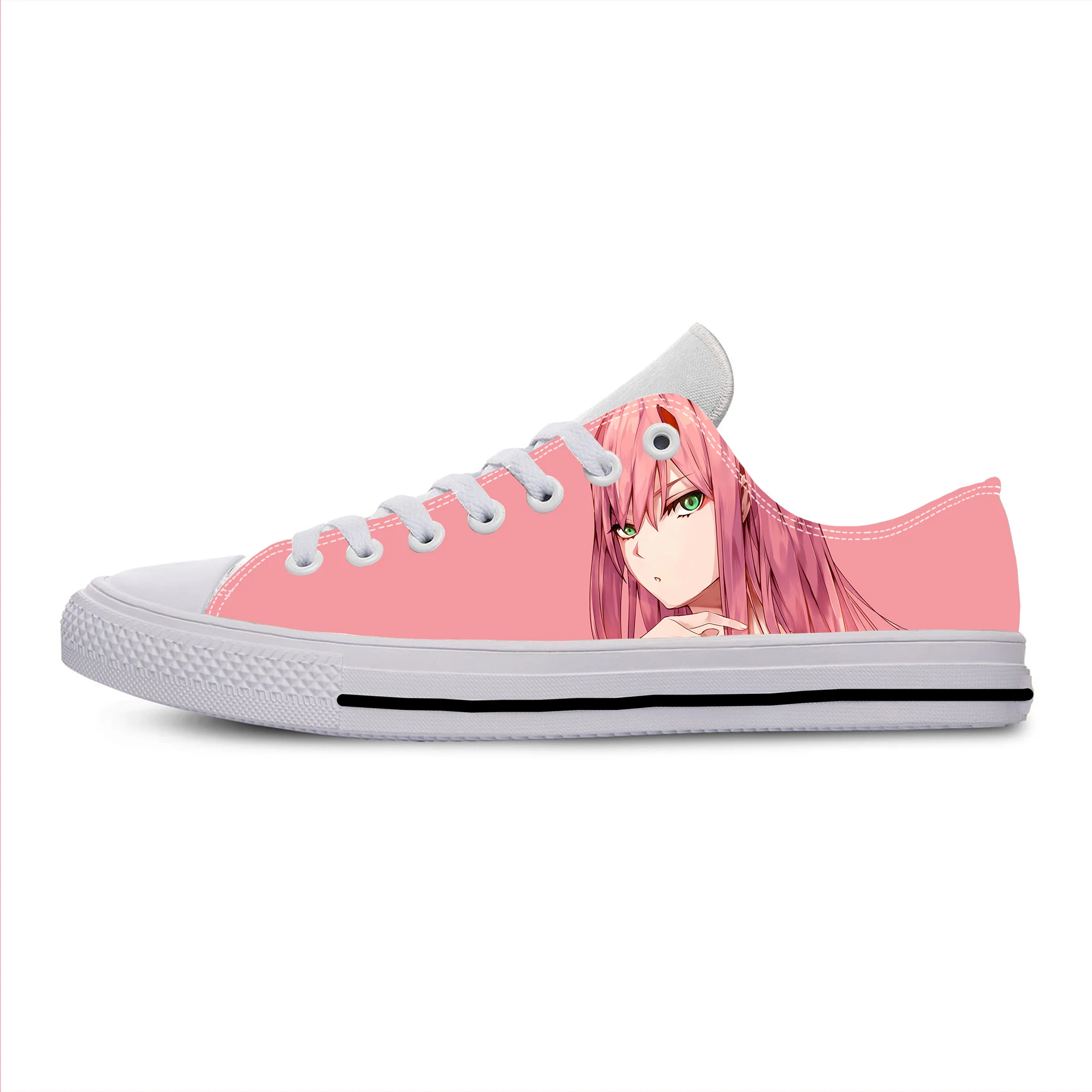 Japanese Anime Darling In The Franxx Zero Two Cute Low Top Board Shoes Lightweight Casual Shoes Breathable Men Women Sneakers