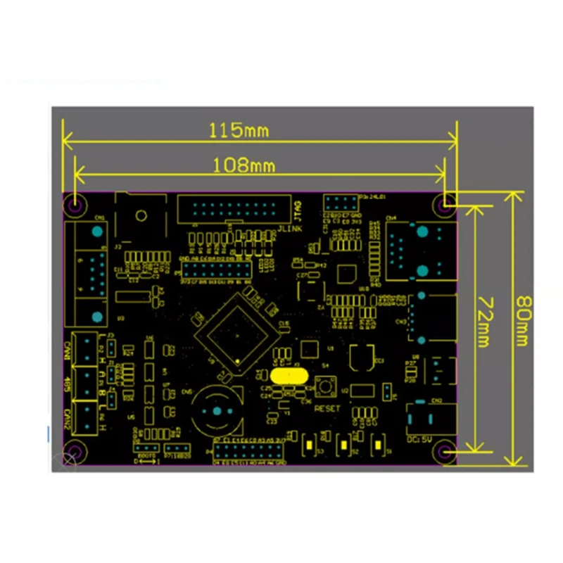 Industrial Control STM32F407VET6 Development Board RS485 Dual CAN Ethernet Networking STM32 Blue 1 SET