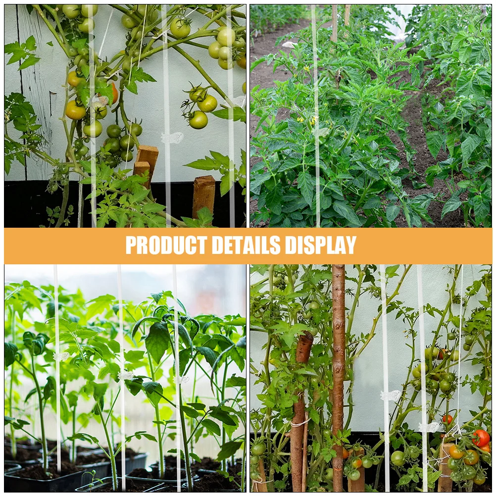 1Set Plant Support Stick Acrylic Clear Durable Flexible with Orchid Clips Stable Stem Support for Garden Plants