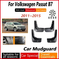 Car Mud Guards For Volkswagen VW Passat B7 2011~2015 ABS Front Rear Flaps Splash Front Rear Wheel Mudflaps 4PCS Auto Accessories