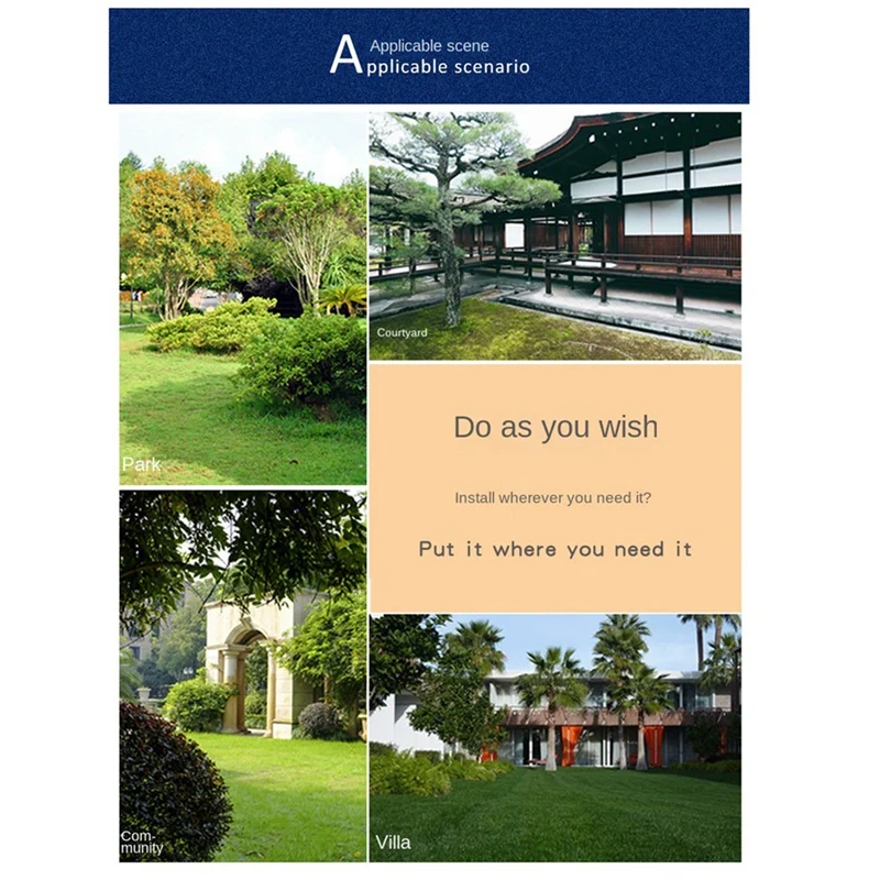 1Set LED Solar Light Outdoor Garden Decoration Solar Light Sun Powered Spotlight Waterproof 100COB