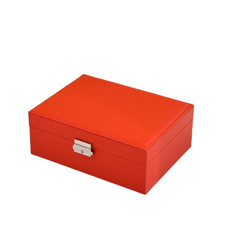

New High-Capacity Fashion PU Leather Jewellery Storage Boxes Portable Travel Jewelry Box Necklace Earrings Ring Jewelry Organize