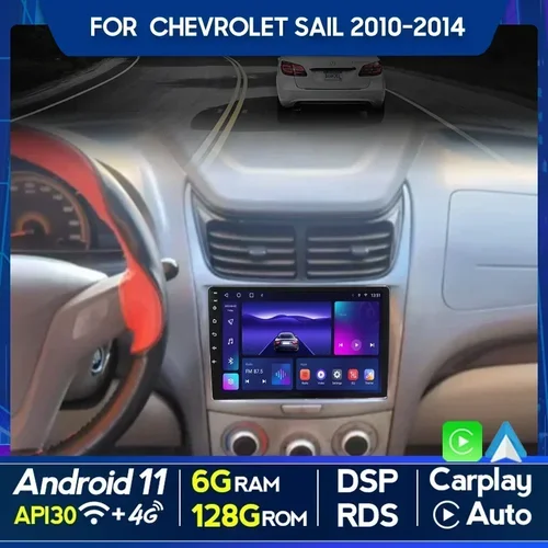 Imagen 2 del producto 9 ""el más nuevo Carplay de Radio de coche para Chevrolet Sail 2010 - 2014 vídeo de navegación GPS Android Auto reproductor Multimedia estéreo 5G Wifi