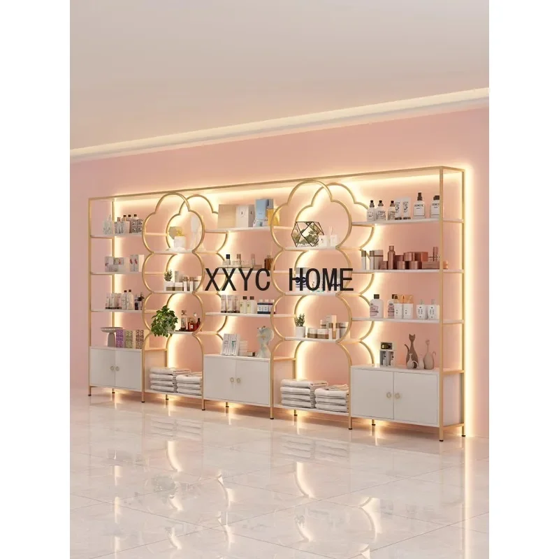 Beauty product display cabinet, cosmetics, nail and hair care racks, skincare product shelves, hand gift cabinets