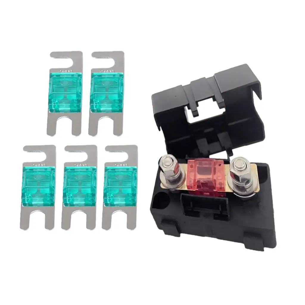 Universal Car Fuse Block Holder Nickel Plated Mini Fuses Fuse and Relay Box for Vehicle Electrical Wiring Protection