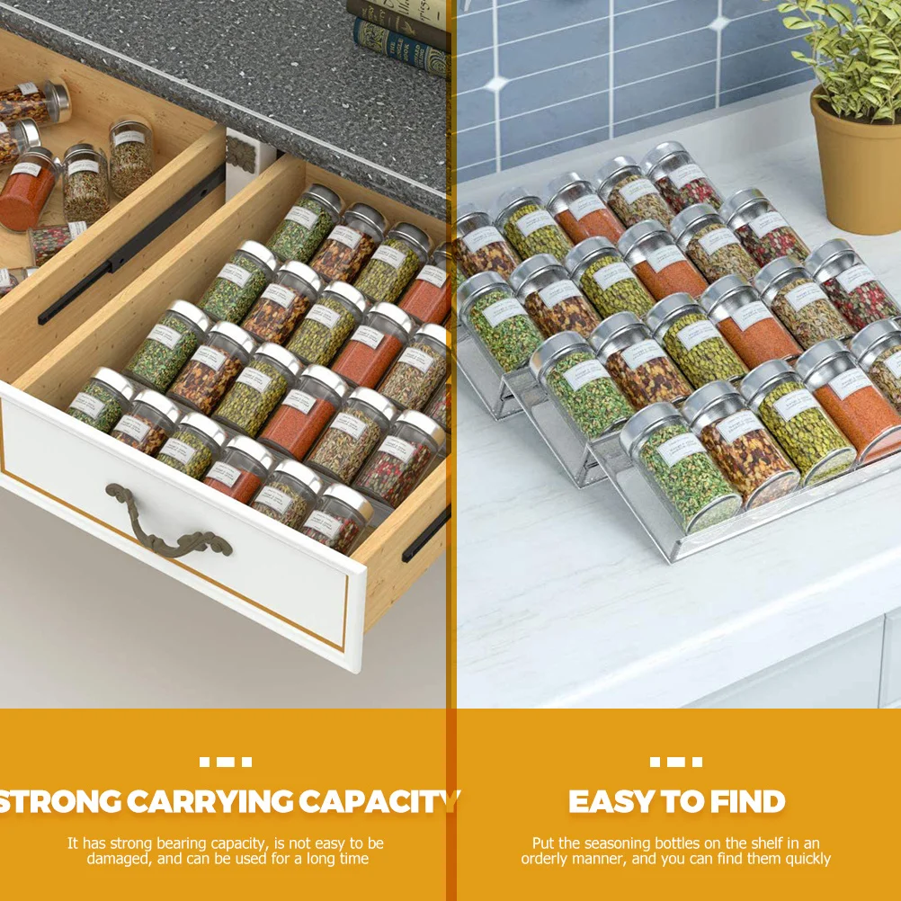 

Transparent Acrylic Multi-Tier Kitchen Spice Organizer Seasoning Bottle Rack Shelf Storage Spice Rack Acrylic Shelf