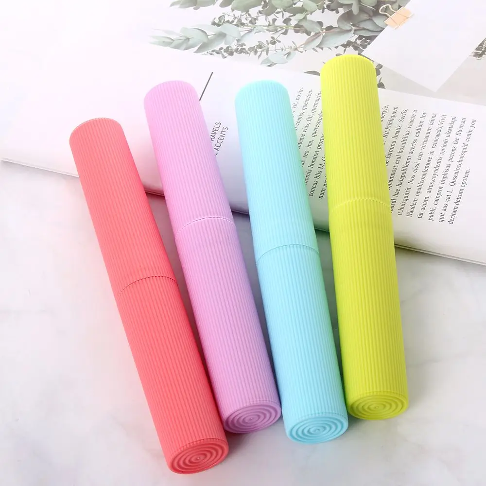 New Toothpaste Organizer Cylinder Case Storage Box Toothbrush Holder Plastic