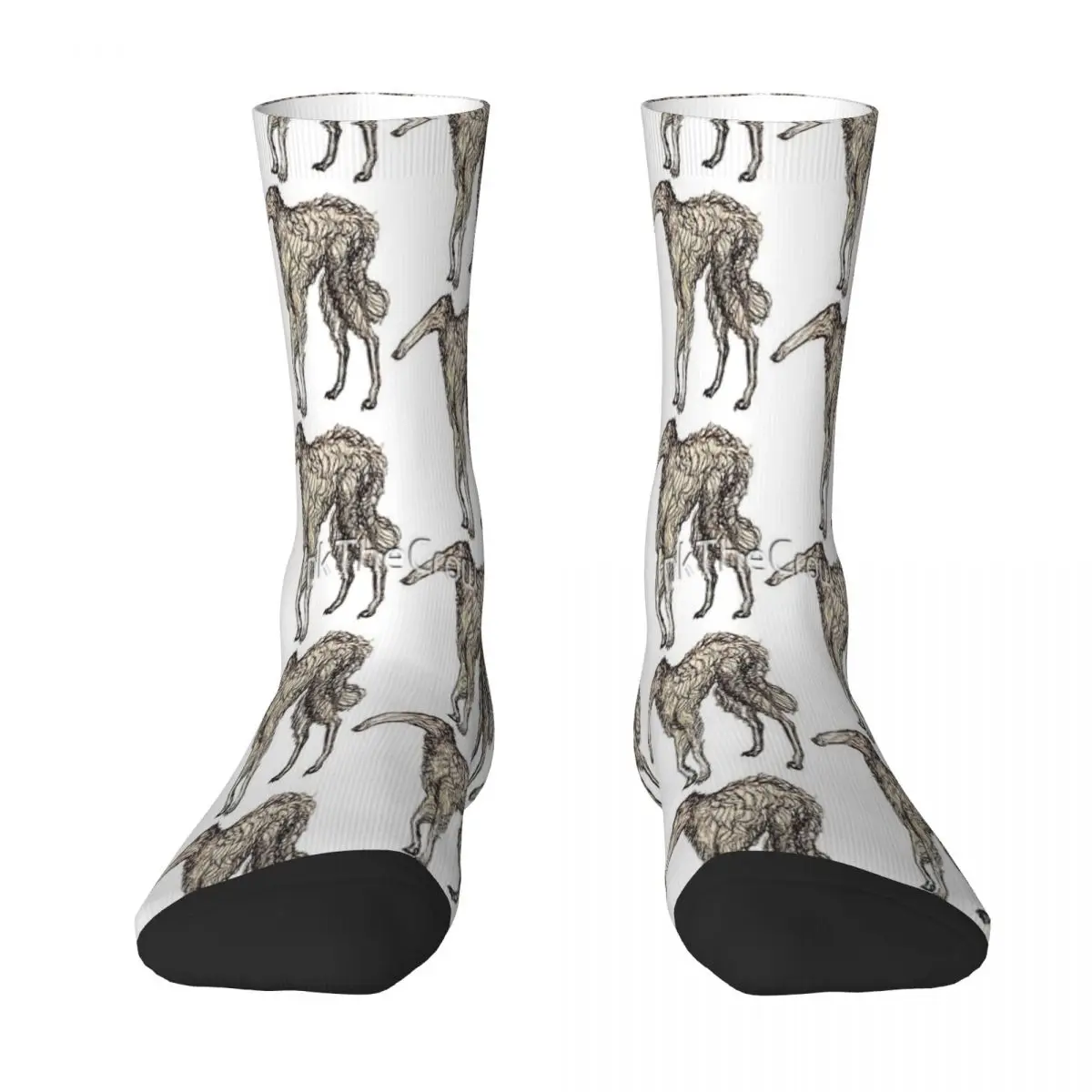 

Borzoi Of Regular Length Socks Fashion Trends Unisex Stockings 3D Printing Gifts Breathable Socks