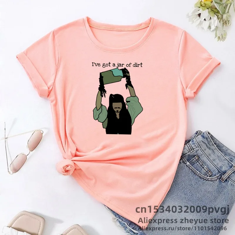 I Got A Jar of Dirt T Shirt Women Summer Johnny Depp Jack Sparrow Tee Shirt Justice for Johnny Hearsay Graphic T Shirts Clothes