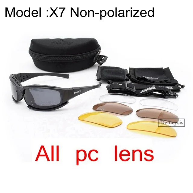 Daisy Taktische polarisierte Brille, Outdoor-Sportbrille, Sonnenbrille mit 4-Linse, Originalverpackung, Herren-Schießen, Wandern, Brillen, Gafas