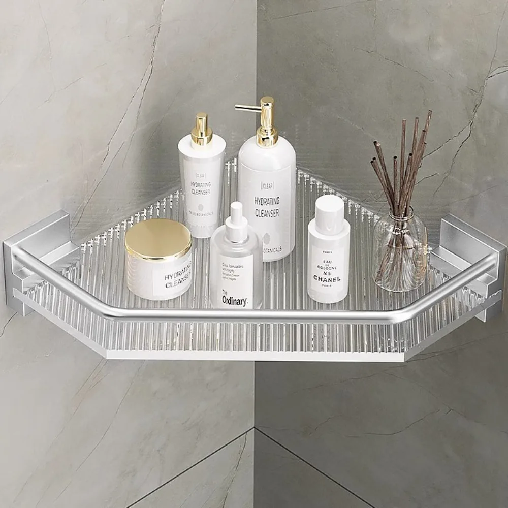 

Wall-mounted Bathroom Shelves Detachable Simple Shampoo Storage Rack Hanging Rust-proof Triangle Storage Rack Storage