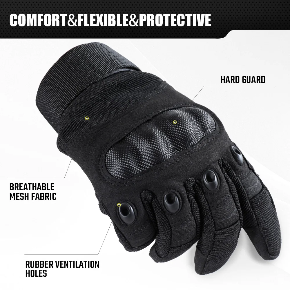 Outdoor Tactical Gloves Touch Screen Sport Motorcycle Hard Shell Cycling Hunting Shooting Hiking Camping Combat Work Anti-slip