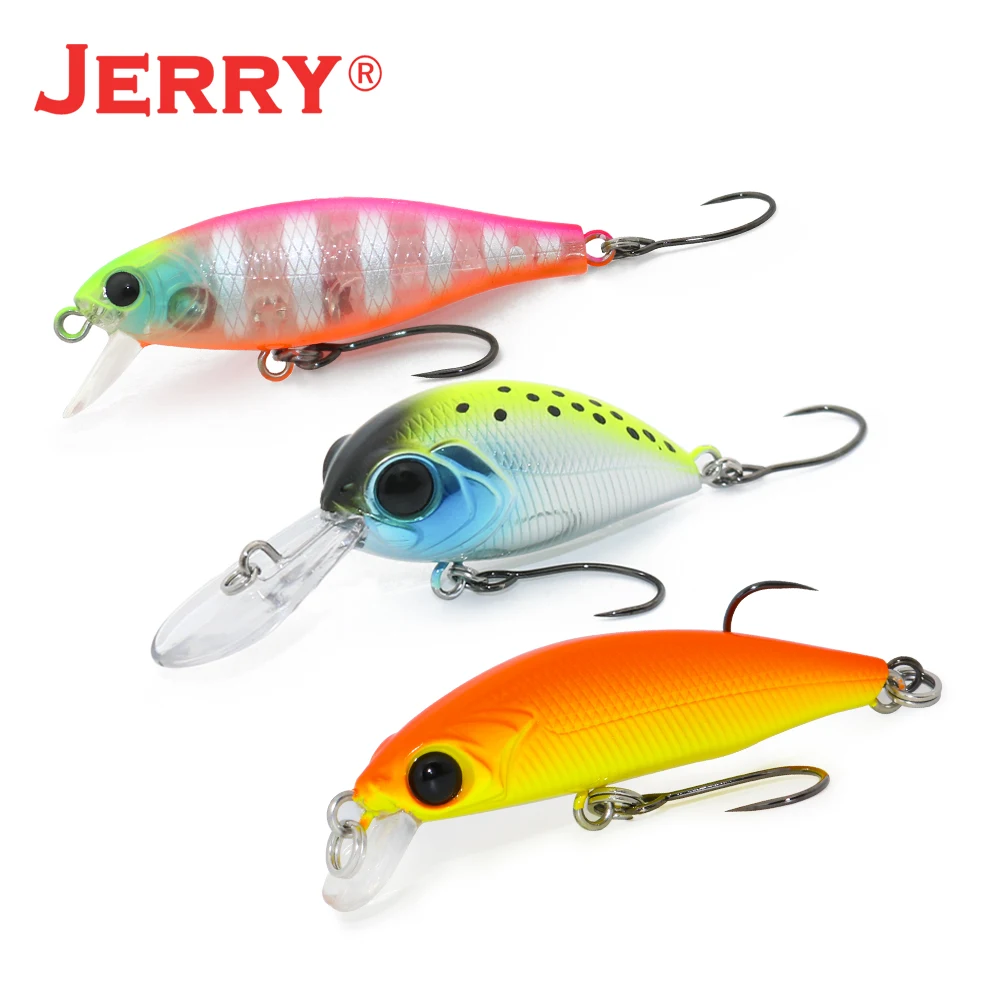 Jerry Single Hook Trout Fishing lures Perch Bass Spinner Casting Bait Minnow Wobbler 45S 38F 40S 50F Pecsa Fishing Tackle