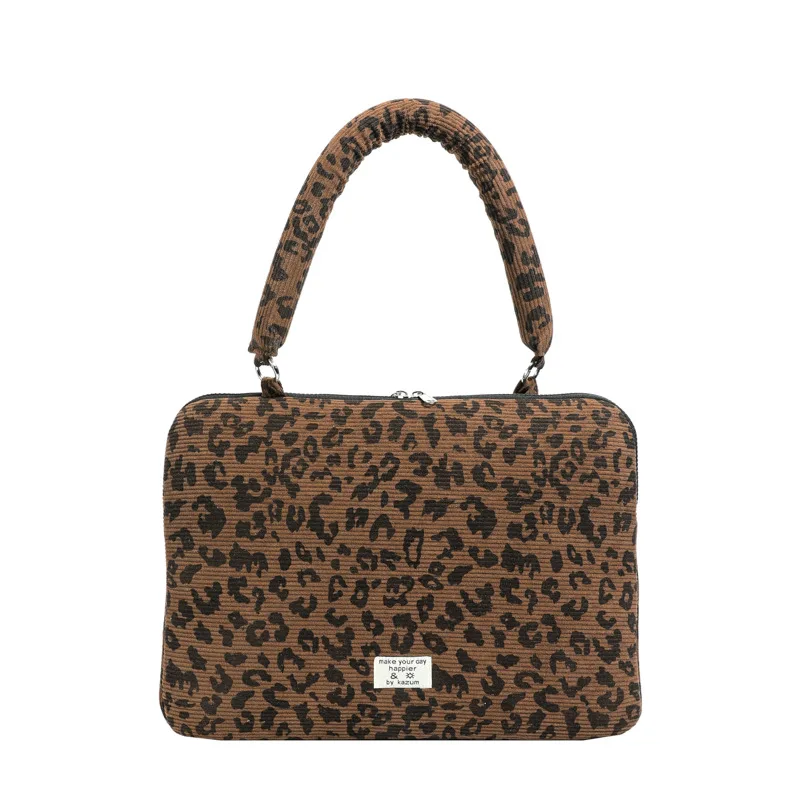 Fashion Leopard Print Laptop Shoulder bag Tablet Sleeve Case 11 13.3 14 15 15.6 Inch for Macbook Lenovo Dell Notebook Case