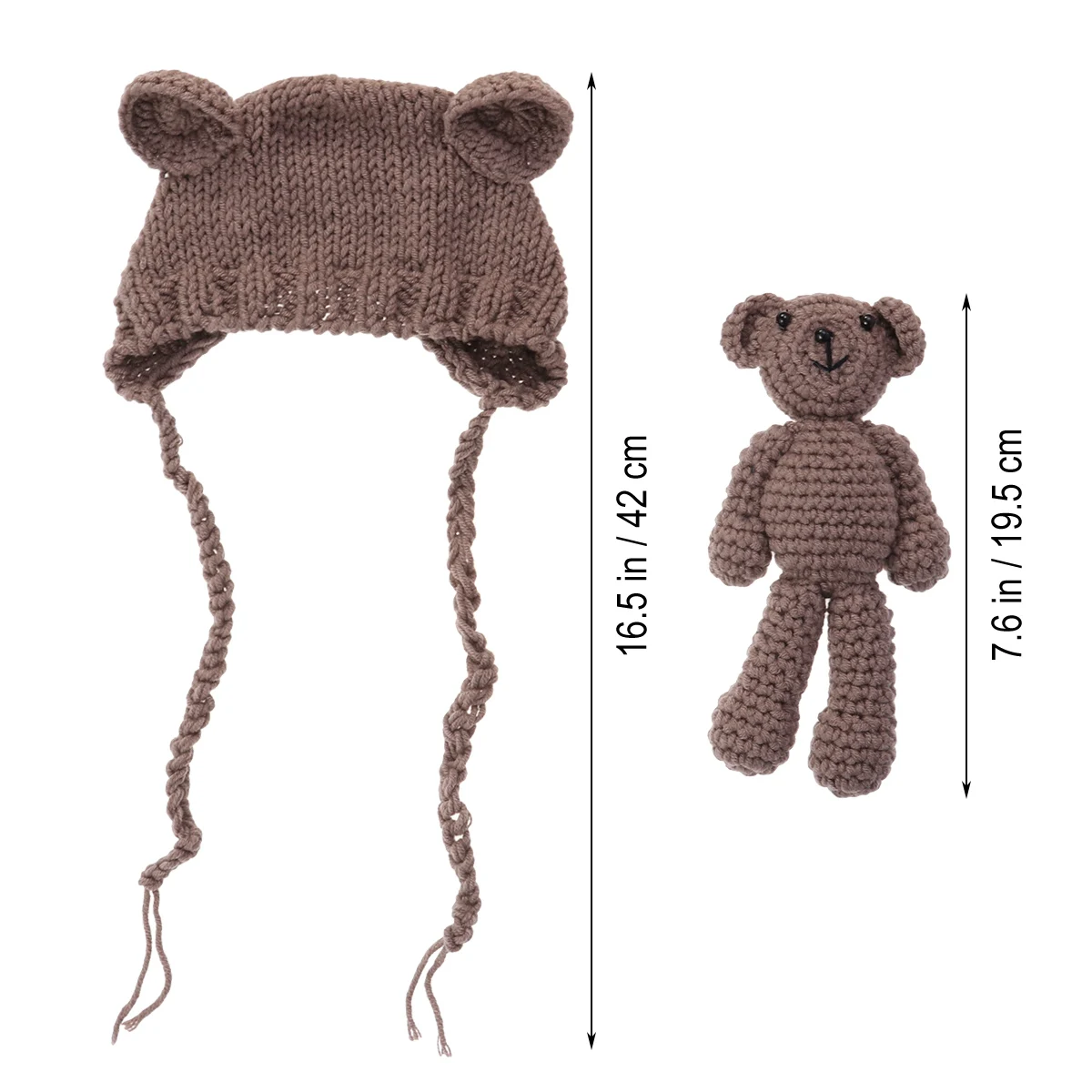 

Lake Blue Knitted Hat Baby Photo Props for Newborn Photography Boys Girls Commemorative Activities Adorable Ears Design