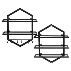 Red Wine Storage Rack Vintage Heavy Duty Wine Bottle Display Shelf Farmhouse Decor Wall Bar Shelf Multifunctional Wine Bottle