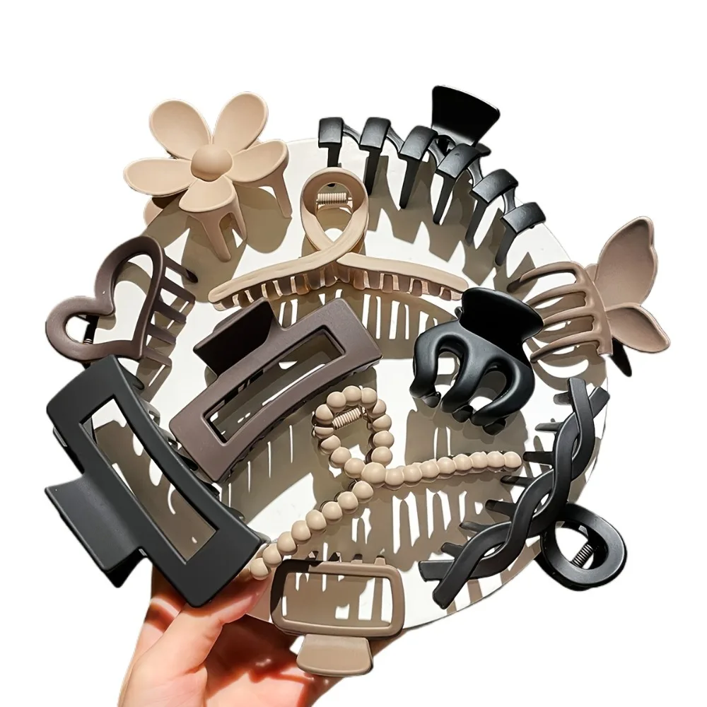 

11pcs Women's High-end Frosted Clip Set Women's Back Head Hair Shark Clip Headwear