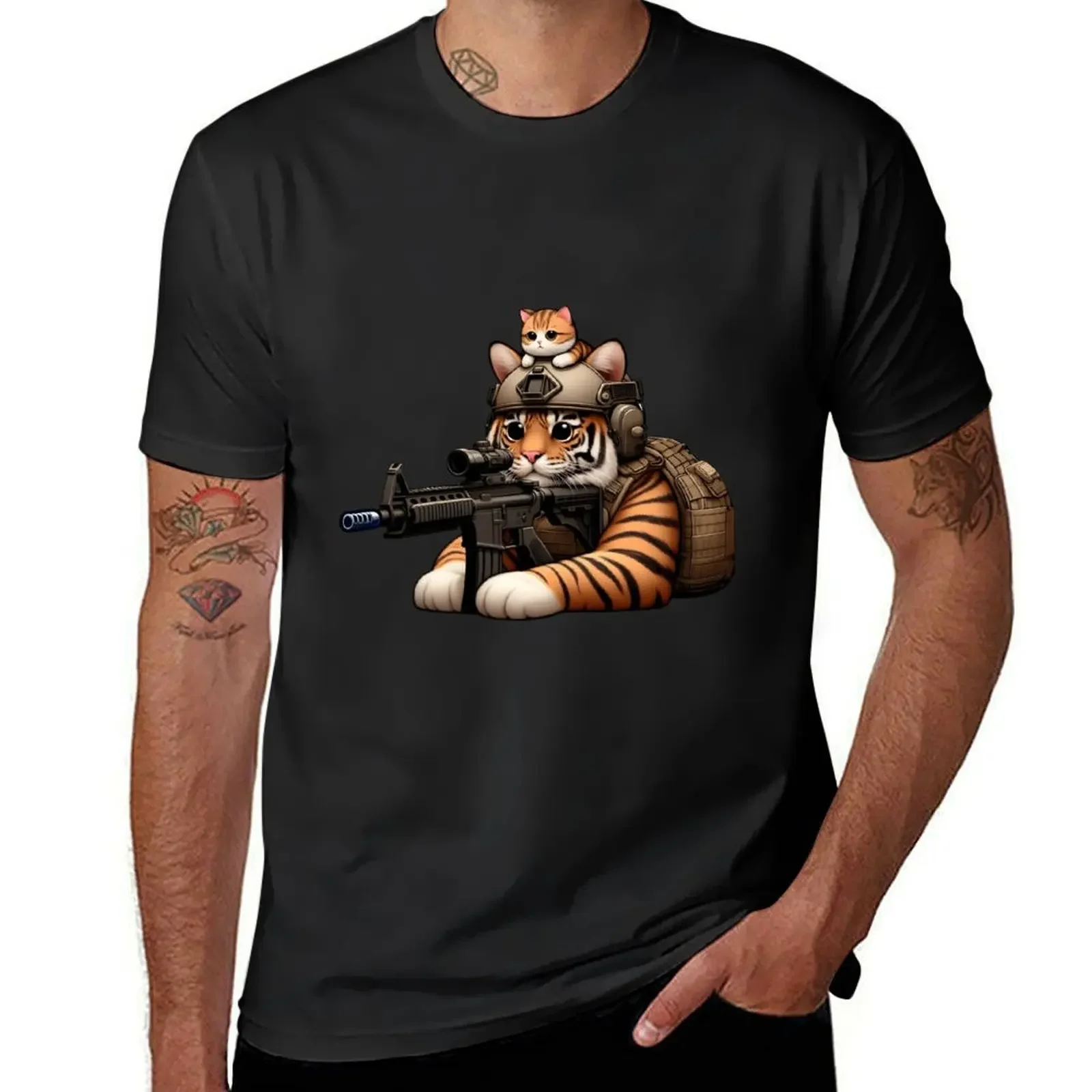 

Tactical Tiger T-Shirt aesthetic clothes graphic t shirts t shirts for men cotton