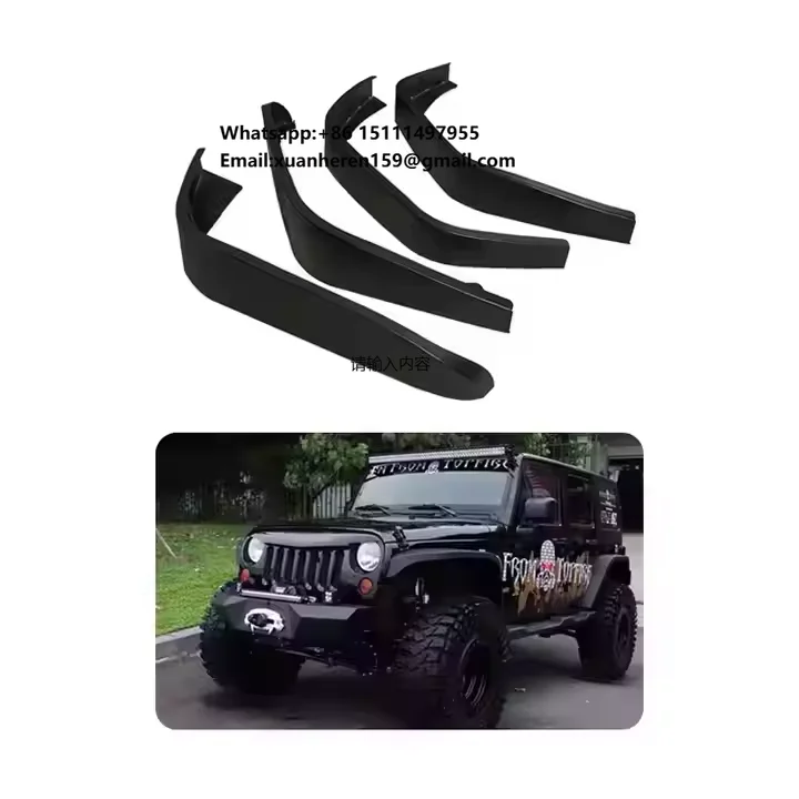 Aluminum  Front+Rear Exterior Fender Kits for Jeep Wrangler JK JL JT Off-Road Accessories Mudguards Splash Guard Wheel Eyebrow