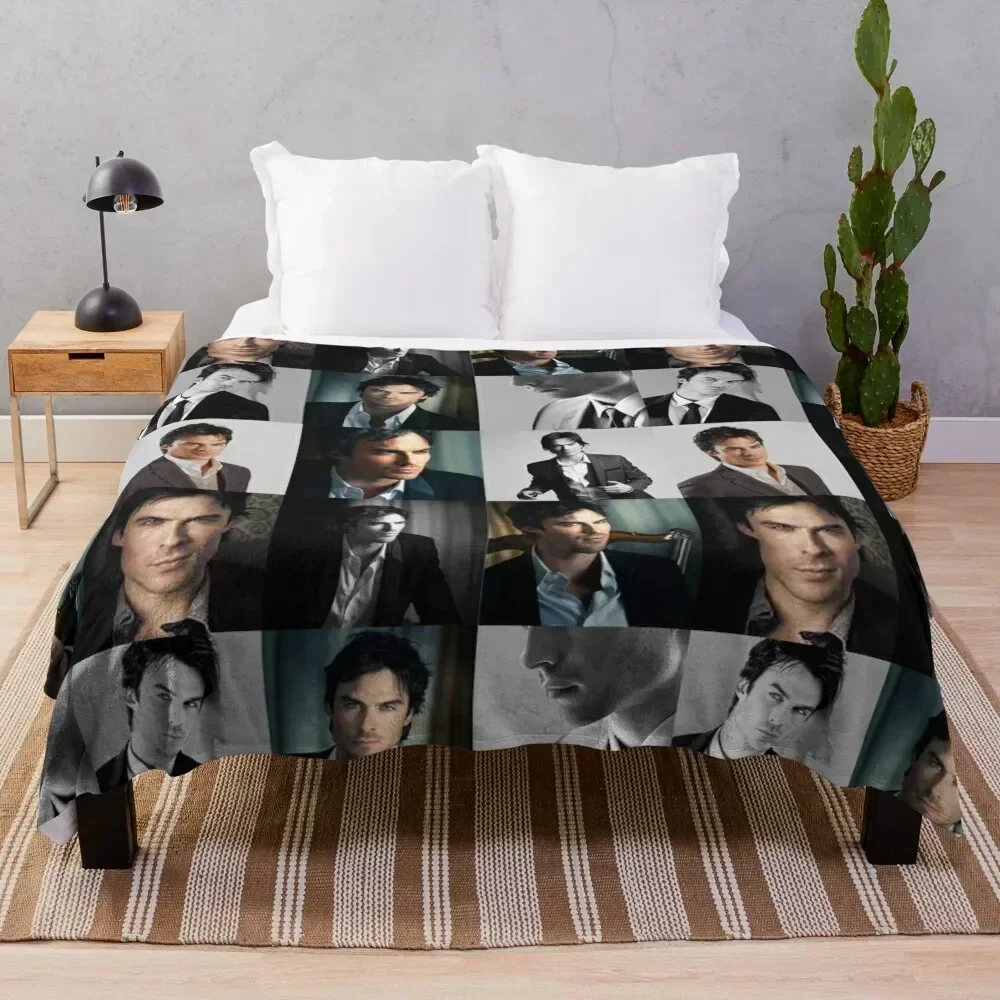

Ian Somerhalder collage - Sagittarius Throw Blanket Multi-Purpose Summer Decorative Throw Blankets For Bed Blankets