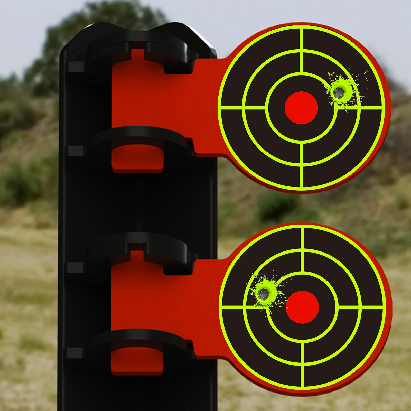 200 قطعة 3 بوصة ممارسة الرماية سبلاش الهدف ملصقات اطلاق النار الهدف لوازم التدريب ملصقات الفلورسنت اللون التسمية (يمكن استخدام البنادق الحقيقية لممارسة مسدس هواء)