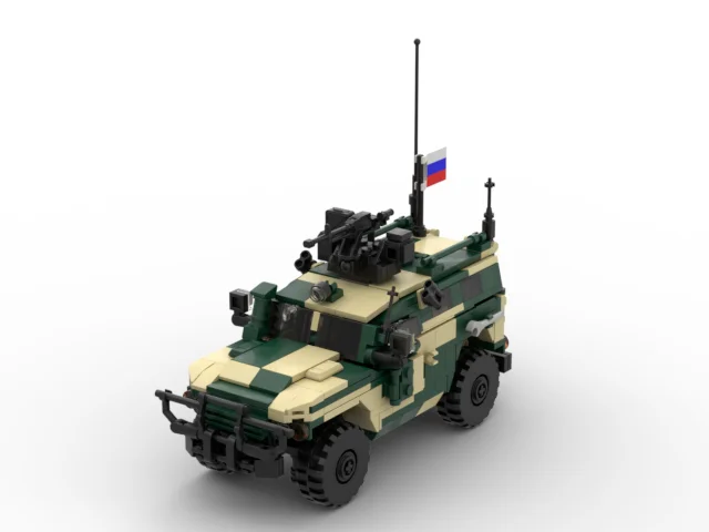 MOC WW2 Tiger Blindado Veículo, Assault Car, Building Blocks Model Set, Figuras do Exército da Rússia, Armas Acessórios, Kits de Peças, Brinquedos