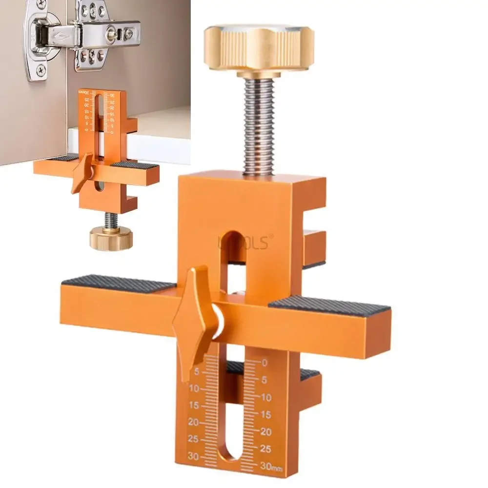 Cabinet Door Mounting Jig 7-40mm Adjustable Support Arm&Clamp Aluminum Alloy Body Tool Installing Cabinets Face Frame Frameless