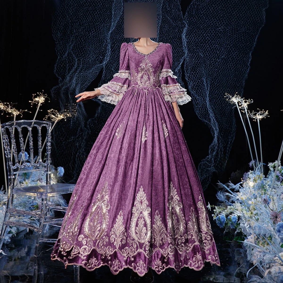 

Customized Vintage Deluxe European Royalty Women Dresses Medieval Victorian Costume Queen Cosplay Party Evening Gowns