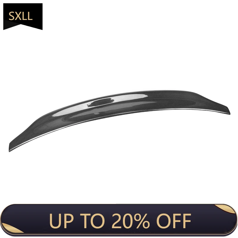 

SXLL For A4 B9 2017 + True Carbon Fiber Spoiler Belgian Style Rear Spoiler Rear Trunk Lip Auto Parts