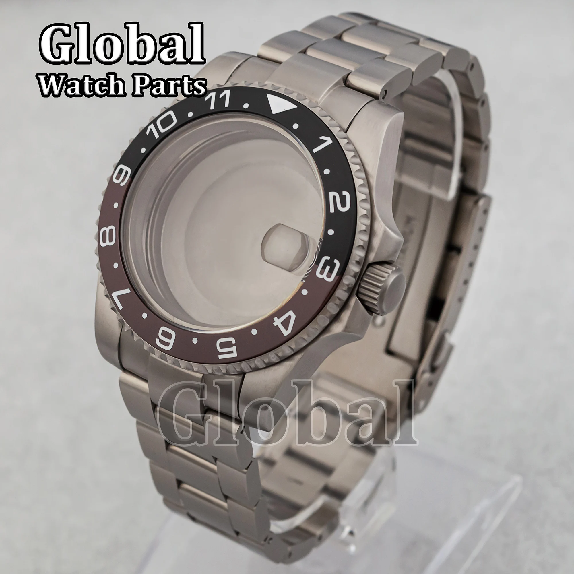 Titanium ETA2824 Case Strap for SUM GMT Modification Replacement Watch Parts 10ATM Waterproof Case Fit NH35/NH36 Movement