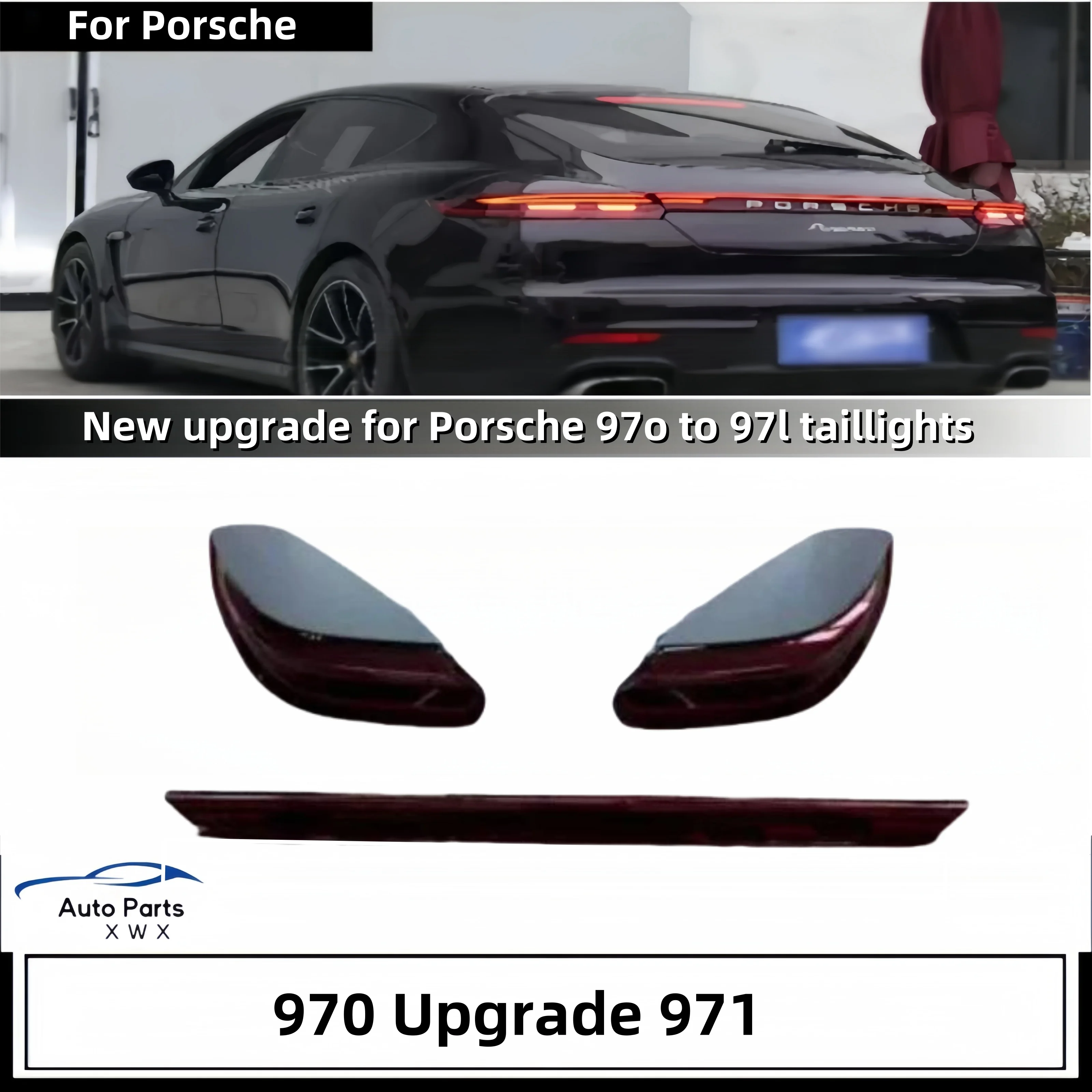 Feux Arrière LED pour Porsche Panamera, Nouveau Style, Mise à Niveau 2014, 2016, 970, 971