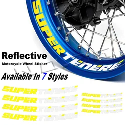 Per Tenere 660 700 1200 XTZ 700Z XT1200Z Super T adesivo ruota moto Motocross bordo riflettente mozzo decalcomania accessori