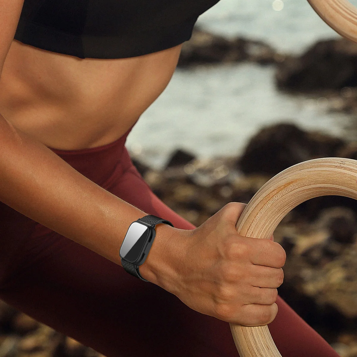 حزام شبكي ميلانيزي لساعة Redmi 5 Active مع حافظة واقي شاشة Redmi Watch 5 Lite ملحقات سوار الساعات