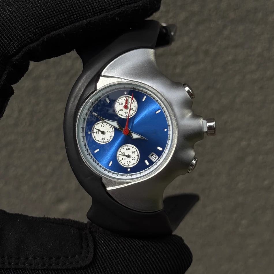 Stylish Men's Quartz Wristwatch Special-shaped Y2K Boys Watch Three-eye Crush European American Design Niche Gift Sports Watch