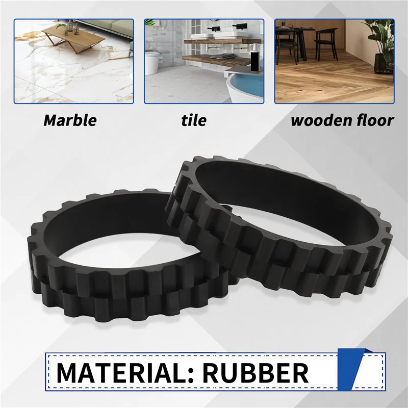 【استيقاظ】قطعتان من قطع غيار المطاط لإطارات العجلات لسلسلة Xiaomi Mijia 1C/2C/3C S5/T6/T7 عجلات المكنسة الكهربائية الروبوتية A