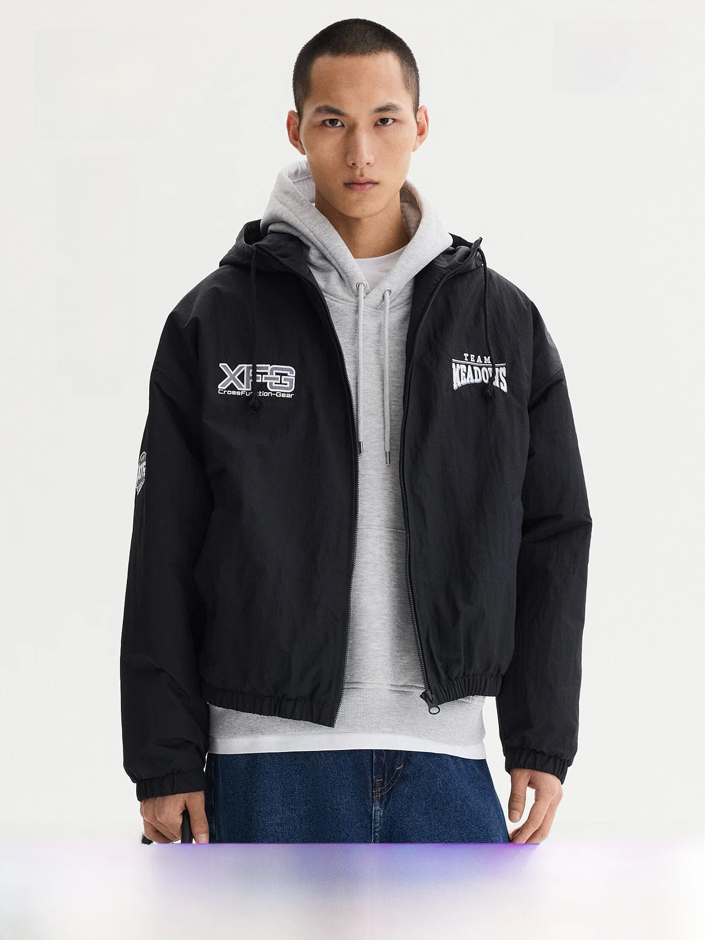 

H&M Cotton Jacket 2026 Spring New Loose Fit Windproof Hooded Nylon Filled Women's Clothing Men's Clothing Couple's Outfit