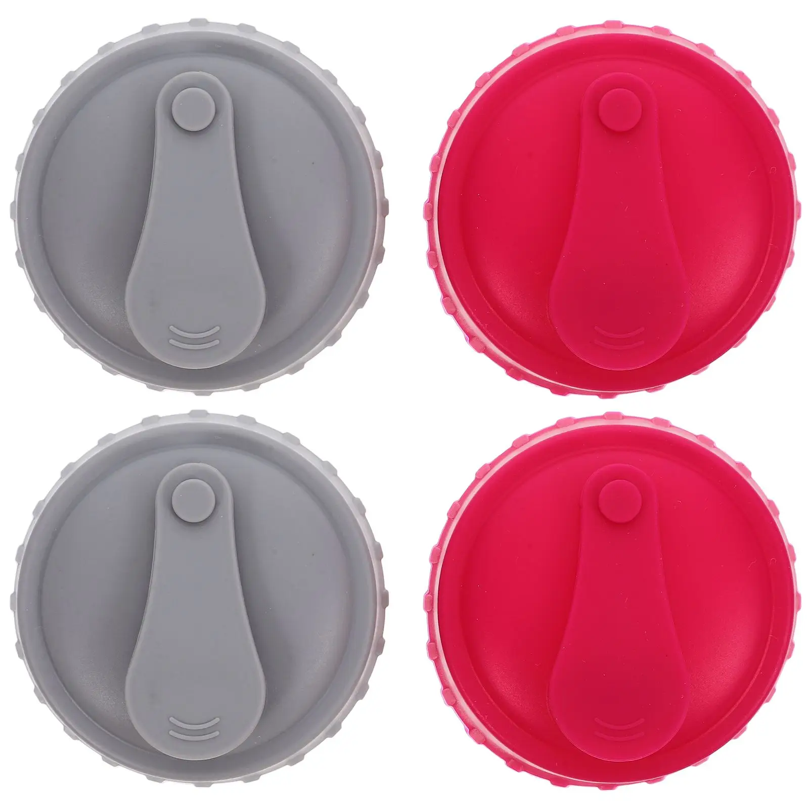 

4pcs Silicone Bottle Caps Sealing Beer Soda Drink Containers Reusable Leakproof Can Covers Round Protector Topper