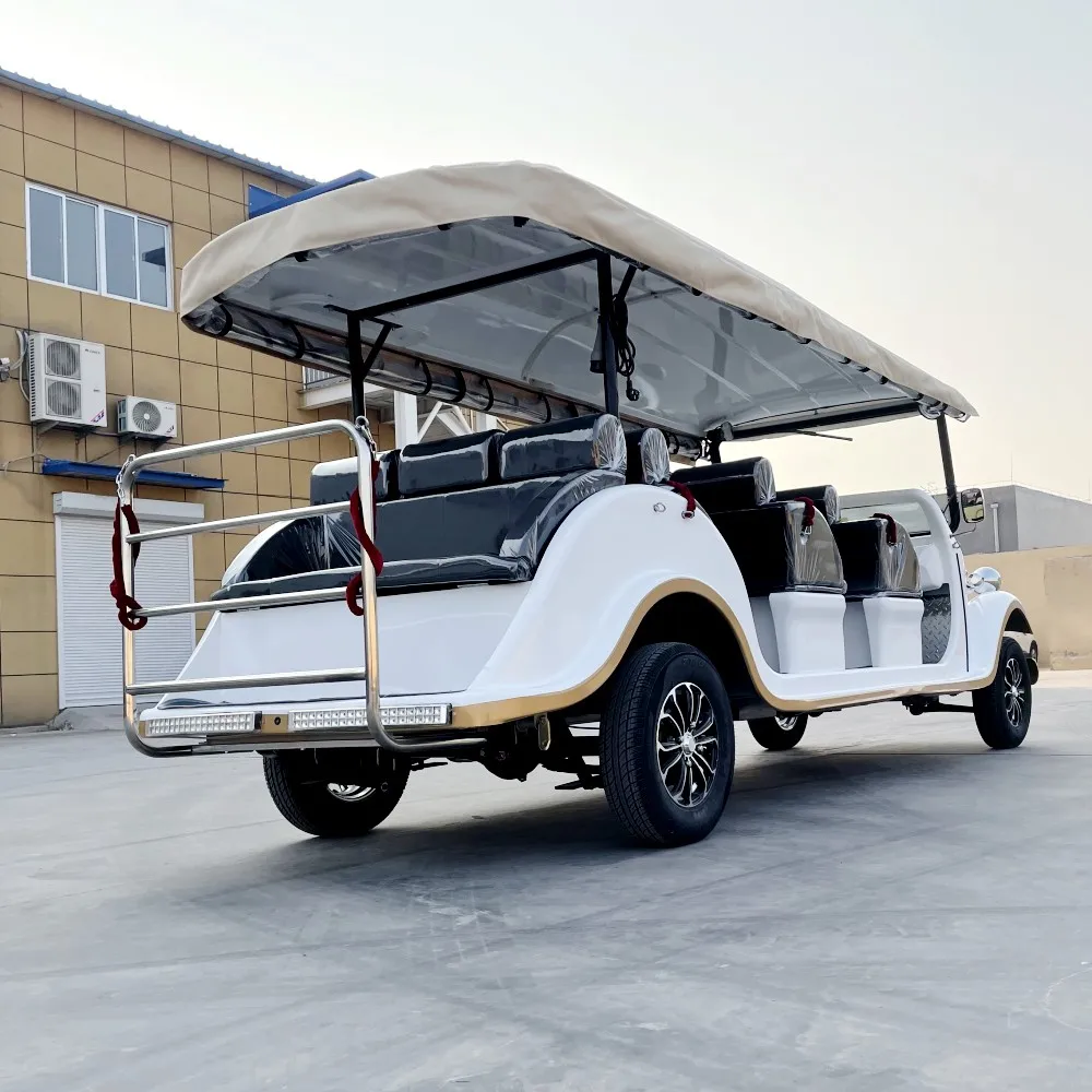 11 Seater Battery Operated Golf Tourism Carts Vintage Cart Electric Classic Club Mini Sightseeing Car