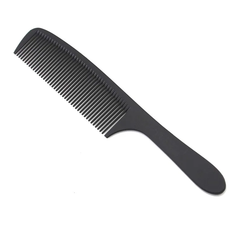 1PC Black Flattop Hair Cutting Comb Heat Resistant Hair Cutting Tool Hairdressing Hair Stylist Salon Carbon Antistatic Combs