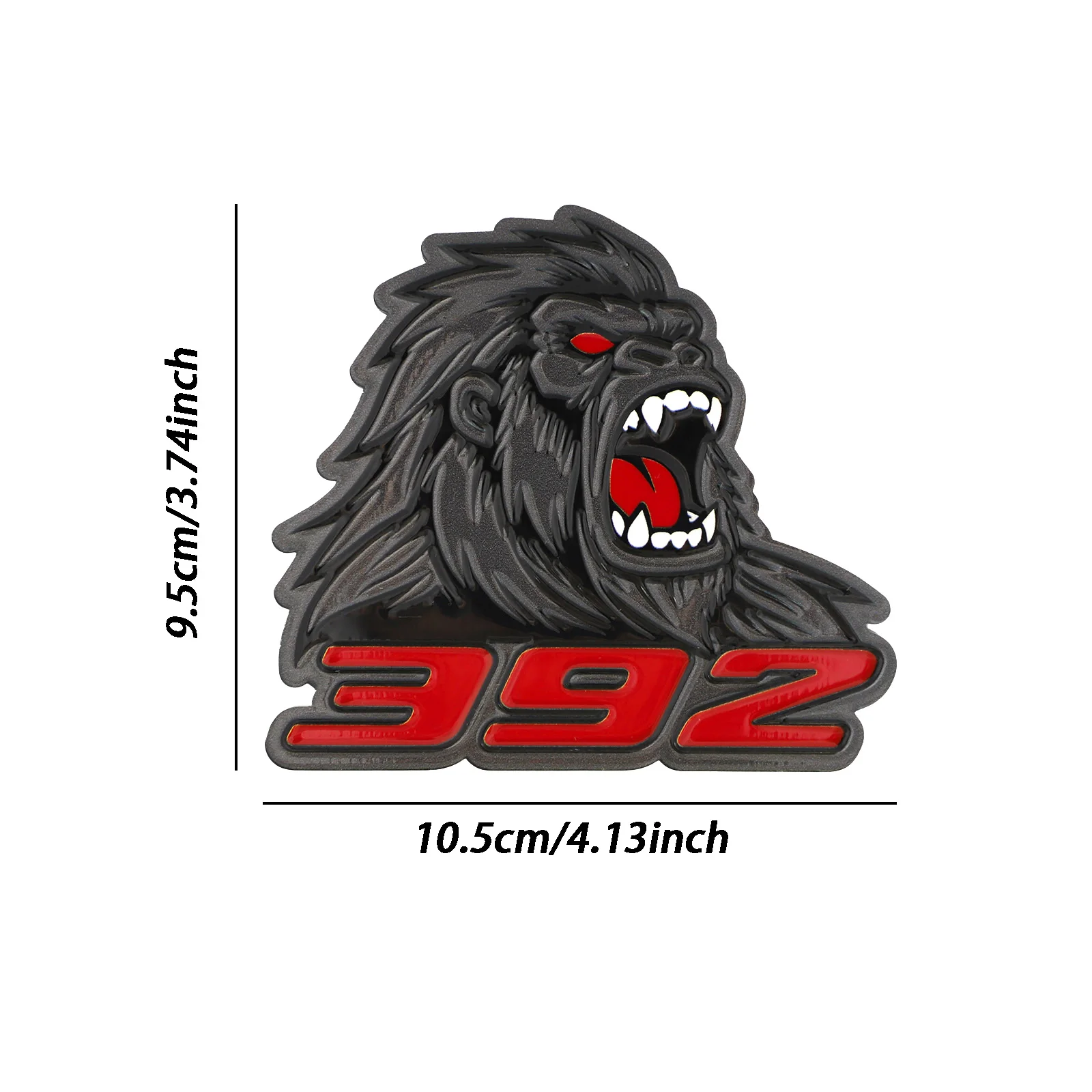 2pcs 3D Gorilla 392 Car Emblems, Decorative Items. Suitable for Decorating the Rear Side of Cars, Trucks, and SUVs, Waterproof