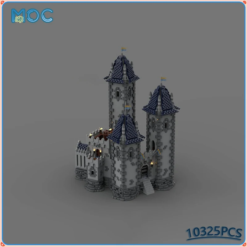 Château de Trois Tours des Trois Tours MOC décennie s de Construction Architecture Bricolage Assembler Briques Collection Affichage Jouet Cadeaux 10325Pcs