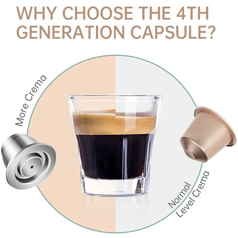 

ABHU многоразовые капсулы для кофе, тампер для Nespresso, многоразовые детали для кофейной посуды для бариста, эспрессо-B