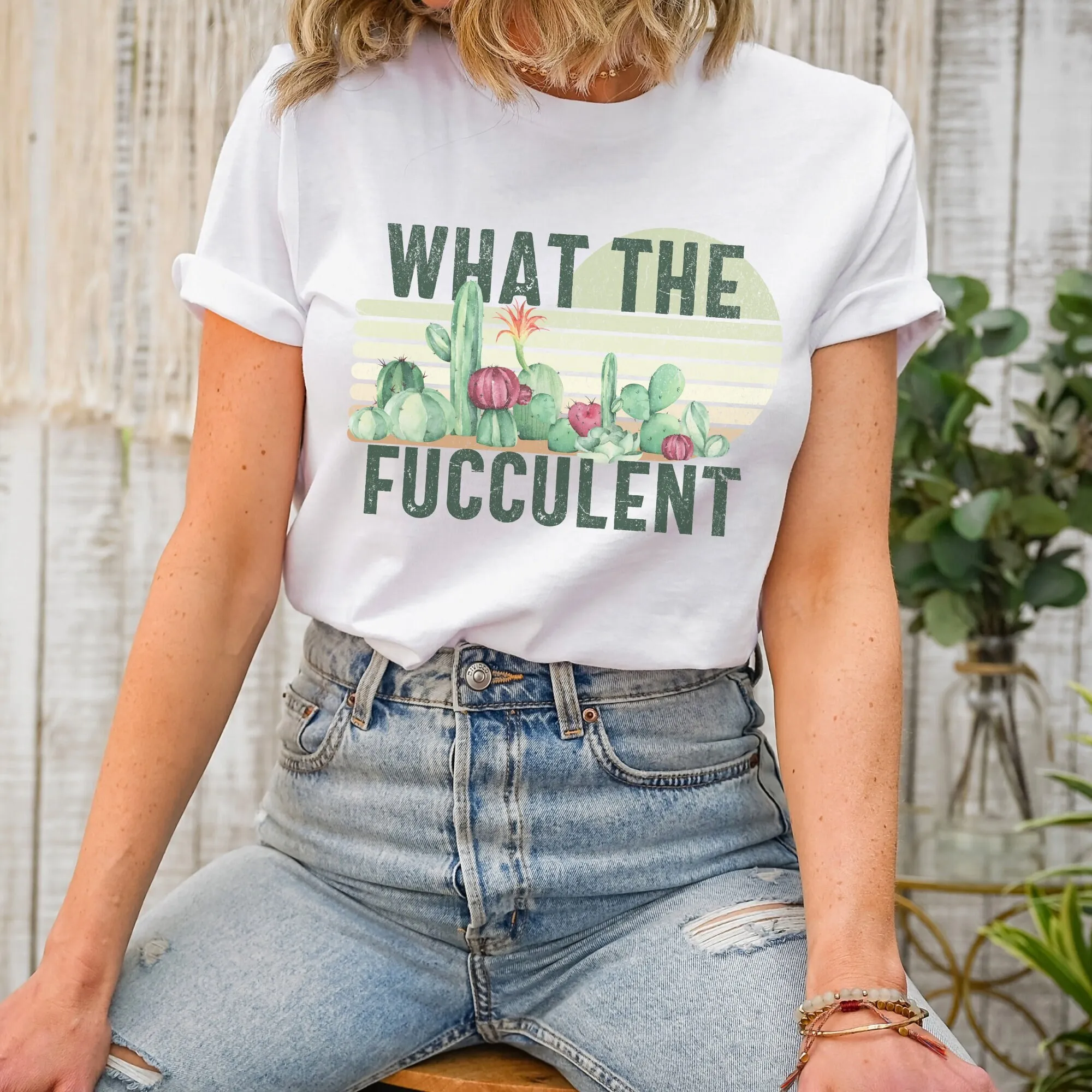 Funny Plant Shirt Artful Cactus Print Basic O-collar Short Sleeved Harajuku Top Women T-shirt Casual Ladies Women T-shirt Girl