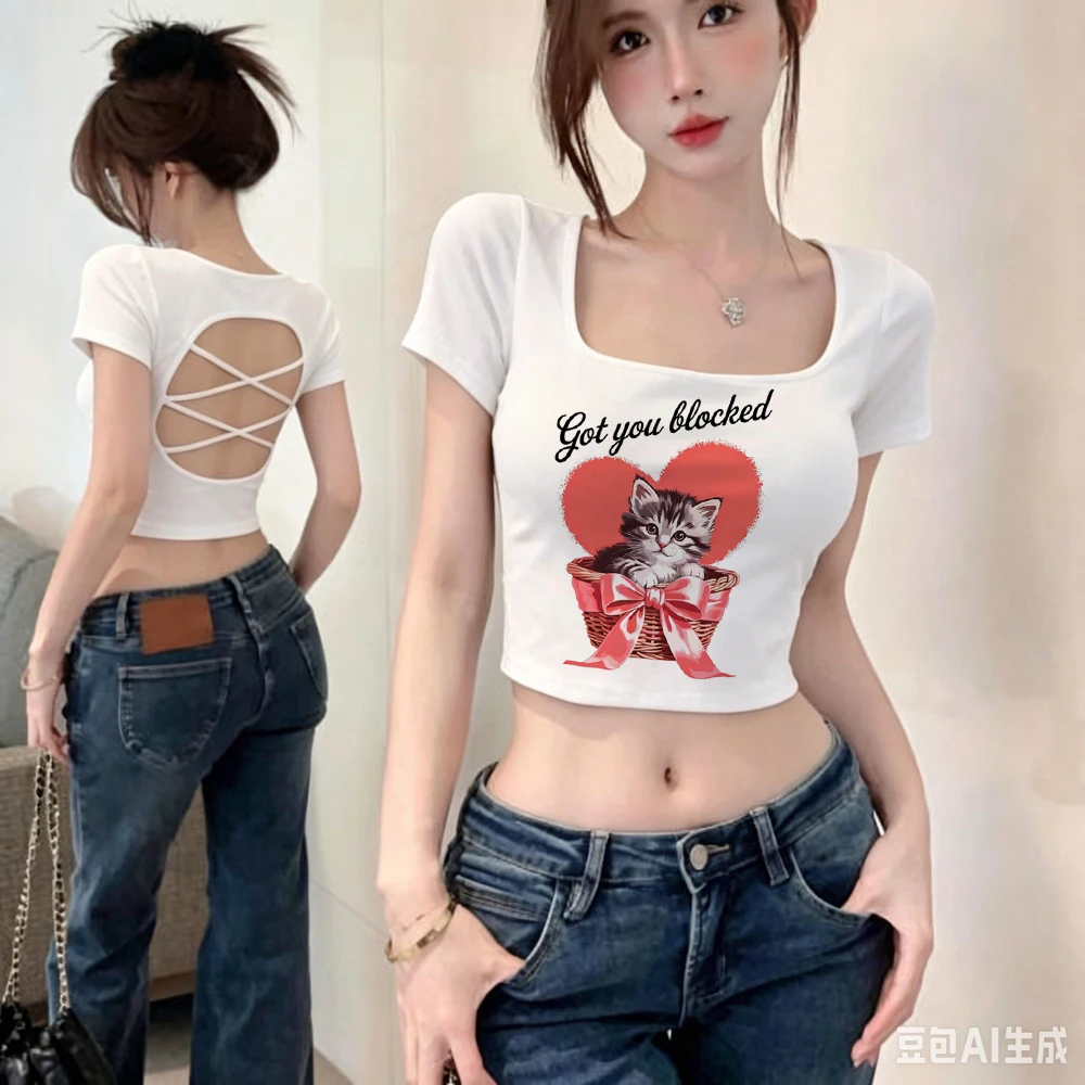 Sabrina Carpenter cropped top shoujo cutecore cheap gothic 2000s top tees korean fashion manga gyaru jojifuku