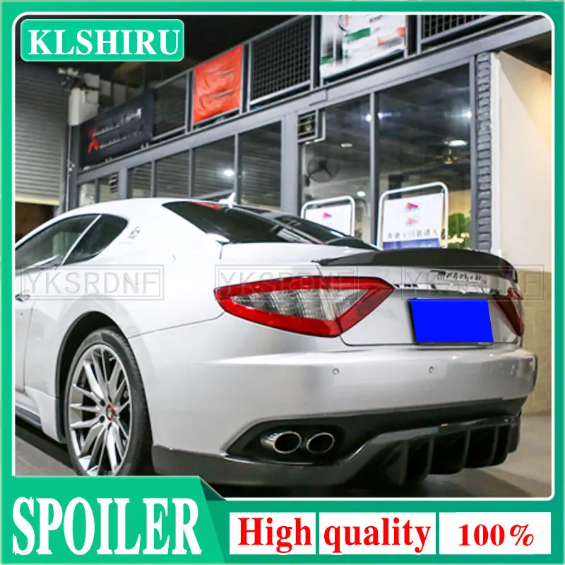 Carbon Fiber car rear trunk boot lip spoiler wing for Maserati GranTurismo GT 2 Door flat trunk 06-11 Non Convertible