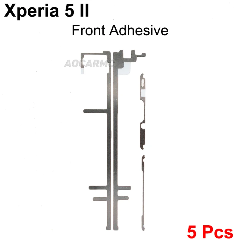 5Pcs/Lot For SONY Xperia 5 II X5ii SO-52A SOG02 Front LCD Display Screen Adhesive Back Cover Rear Housing Door Sticker Glue Tape